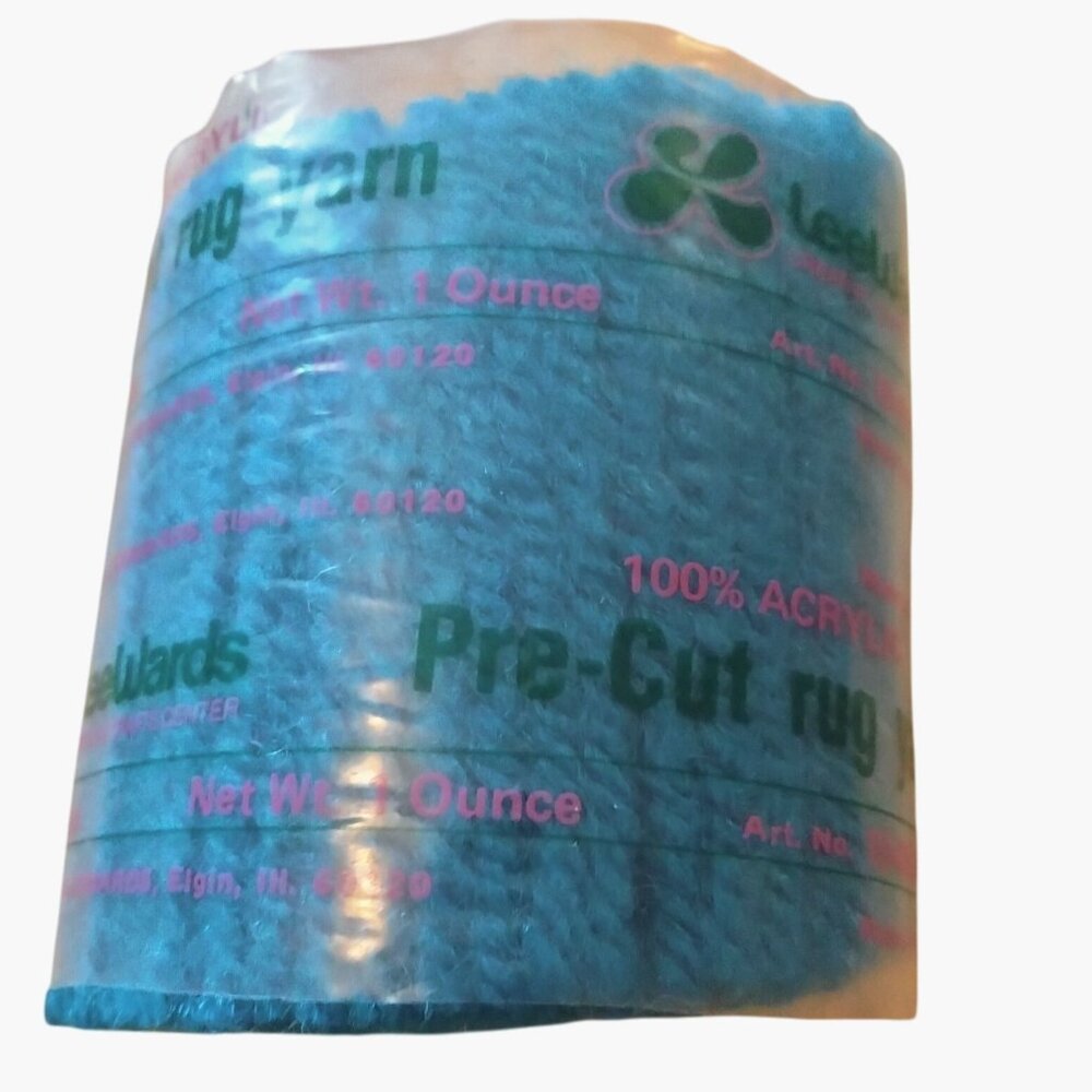 Leewards Pre Cut Rug Yarn Blue No 205 Acrylic Hook Latch France